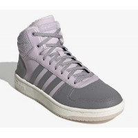 Зимние кроссовки Adidas Hoops 2.0 высокие серые